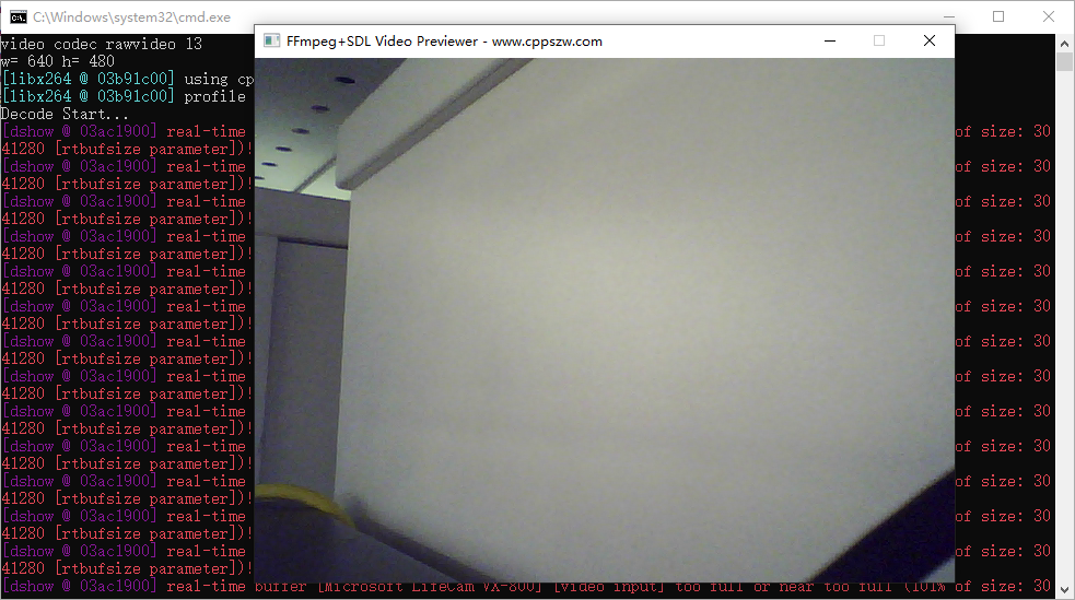 C++基于FFmpeg+SDL2实现USB摄像头预览