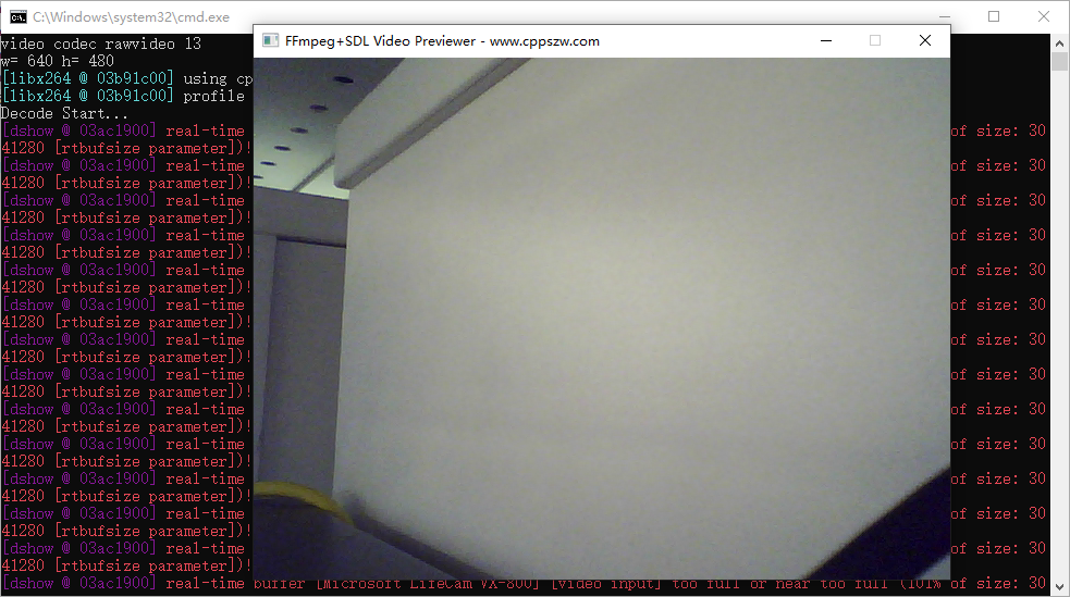 C++,FFmpeg,SDL2,USB摄像头预览,rtmp