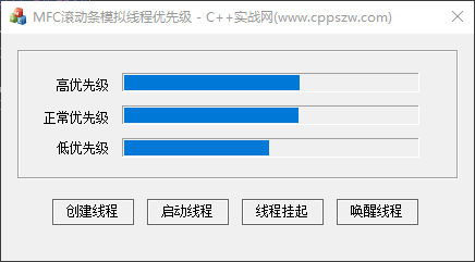 MFC滚动条模拟线程优先级